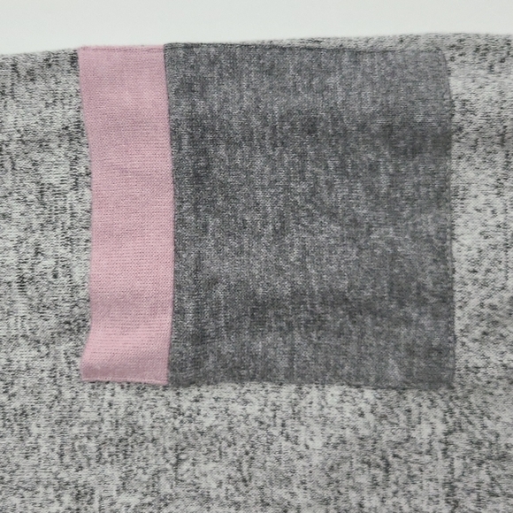 La Vie en Rose Open Front Hooded Cardigan Heathered Grey Pin Pockets Size XS / S - Picture 6 of 14